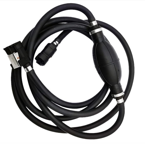 8mm 5/16" Boat Motor Line Hose with Connector and Primer Assy 6Y2-24306-55-00 6Y2-24306-56-00 & Primer Pump Assy Replacement for Yamaha Outboard Motors, 6mm/1/4in Pipe, 3m length